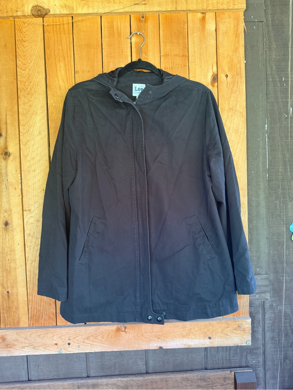 Lee Men's Black Utility Hooded Jacket